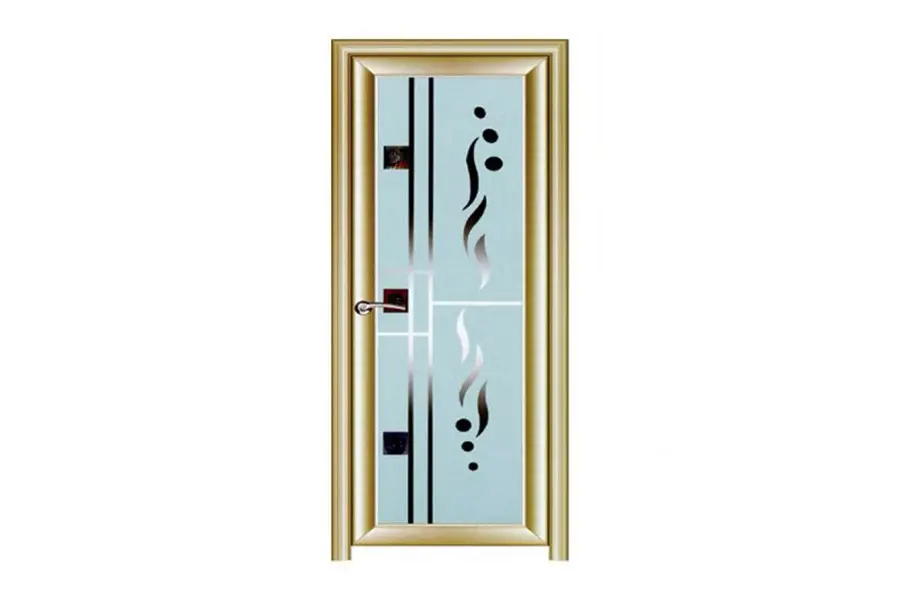 Corrosion-resistant modern aluminum alloy bathroom door (3)unz